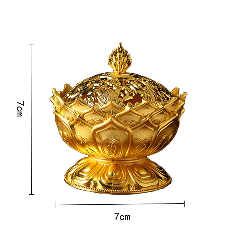 Karma Stone Tibetan Lotus Shaped Purify Incense Burner