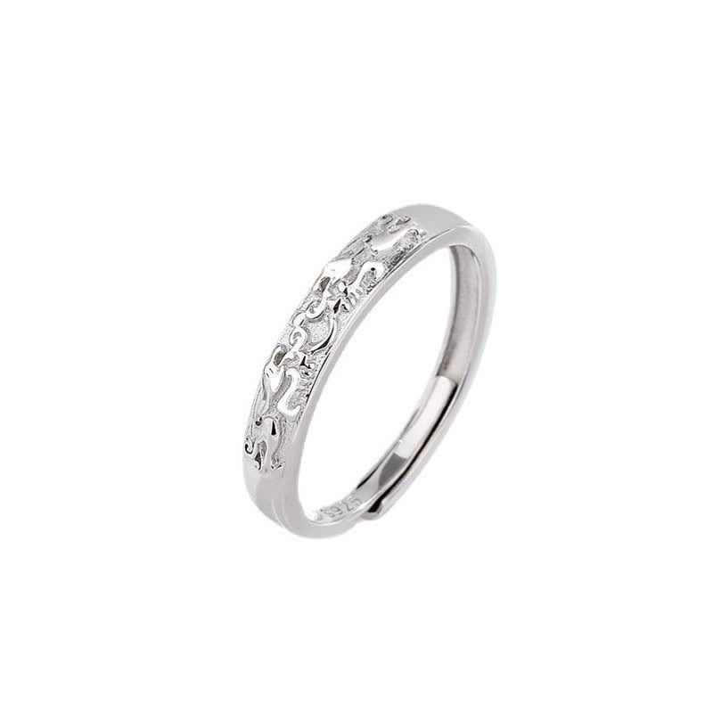 Karma Stone 925 Sterling Silver PiXiu Balance Adjustable Couple Ring