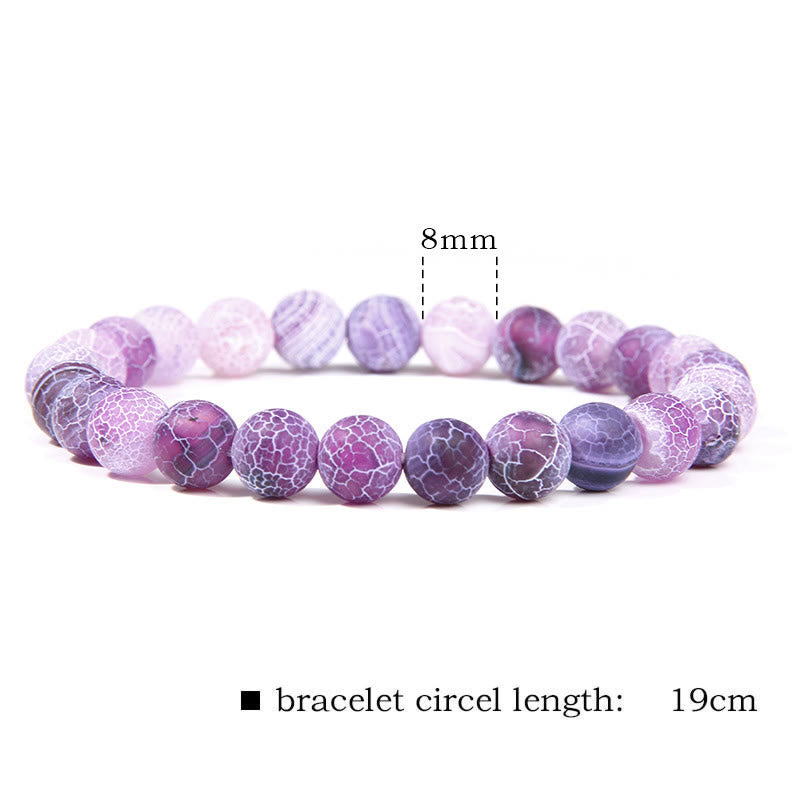 Karma Stone Natural Agate Stone Crystal Balance Beaded Bracelet