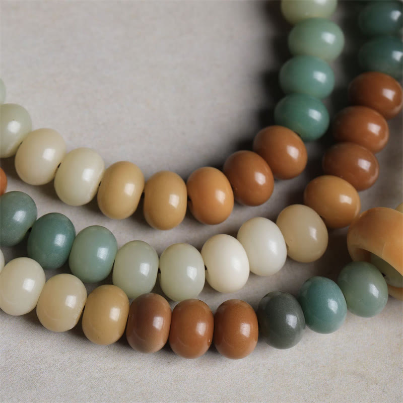 Karma Stone 108 Mala Beads Gradient Bodhi Seed Buddha Hand Engraved Peace Bracelet