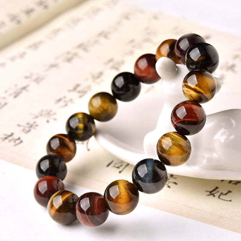 Karma Stone Natural Tiger Eye Positive Protection Bracelet