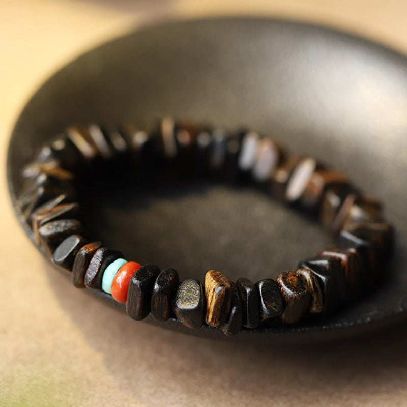 Karma Stone Agarwood Red Agate Balance Bracelet