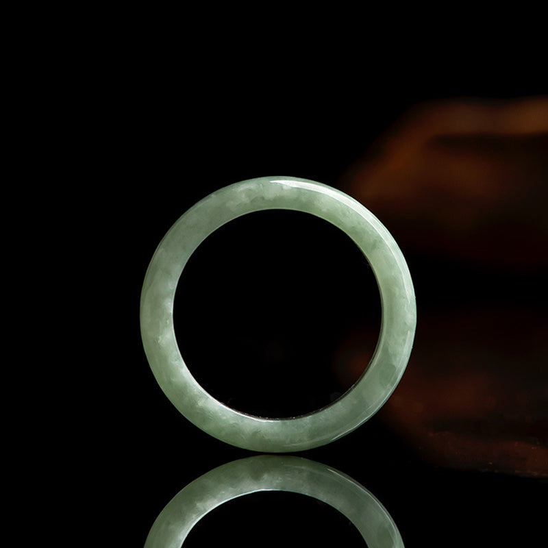Karma Stone Natural Jade Prosperity Abundance Ring