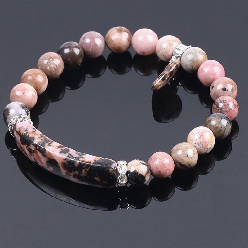 Karma Stone Natural Quartz Love Heart Healing Beads Bracelet