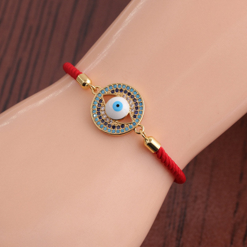 Karma Stone Evil Eye Red String Protection Bracelet