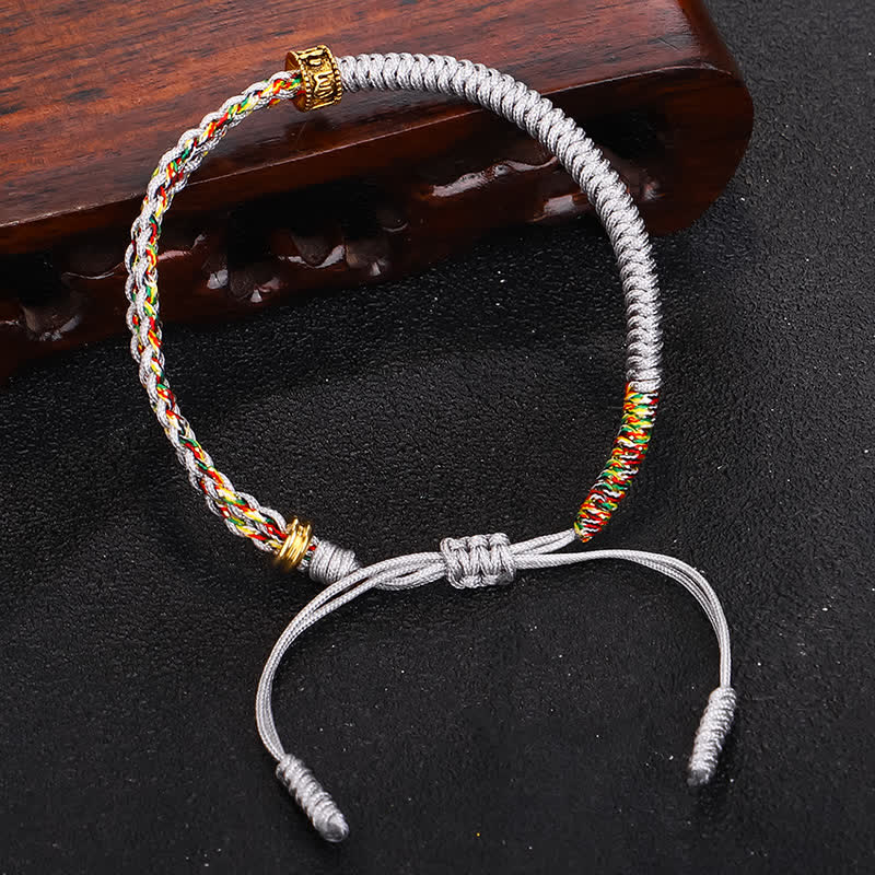 Karma Stone Om Mani Padme Hum Protection Luck String Bracelet
