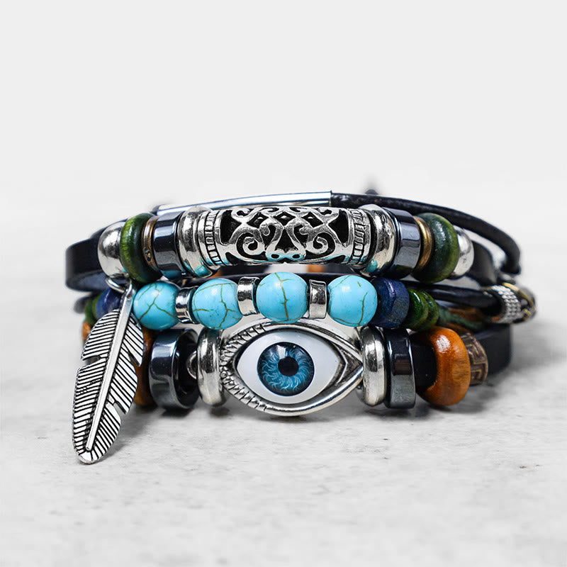 Karma Stone Tibetan Turquoise Evil Eye Purification Bracelet