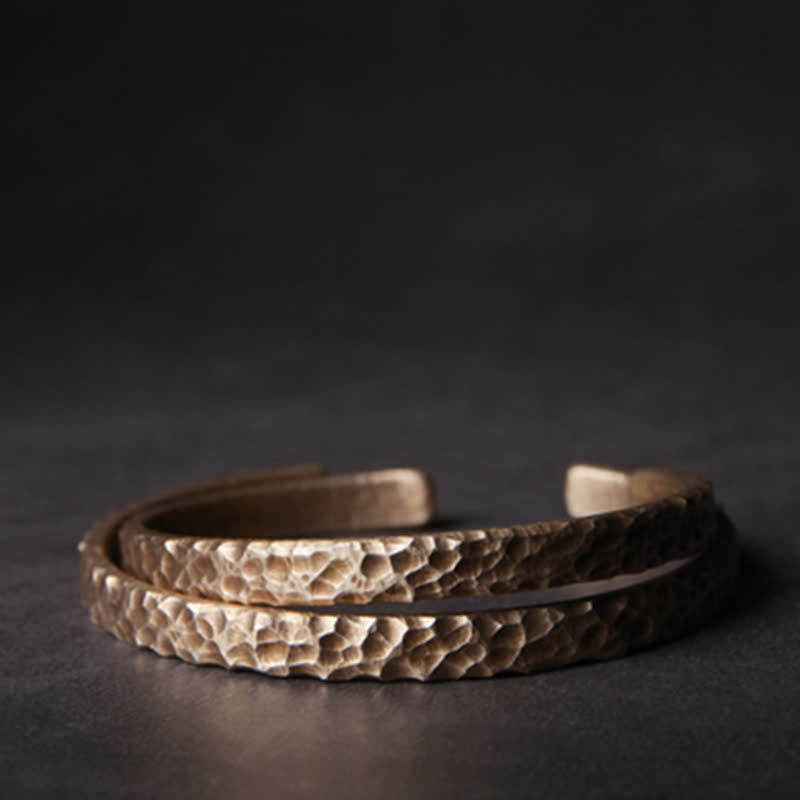 Karma Stone Simple Design Copper Wealth Cuff Bracelet
