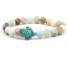 Karma Stone Natural Stone Sea Turtle Turquoise Blessing Bracelet