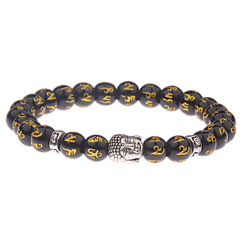 Karma Stone Tibetan Buddha Mantra Amulet Bracelet