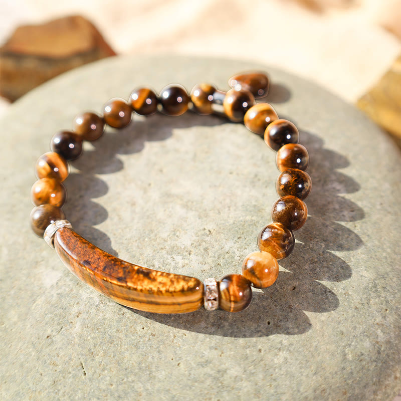 Karma Stone Natural Quartz Love Heart Healing Beads Bracelet
