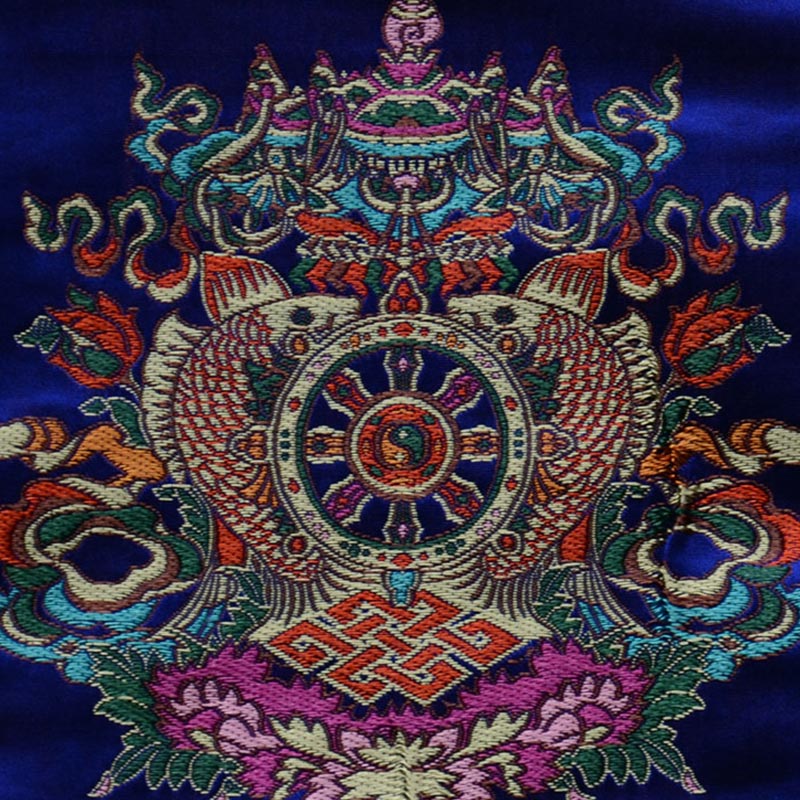 Karma Stone Prayer Altar Mat Healing Meditation Vajra Auspicious Symbols