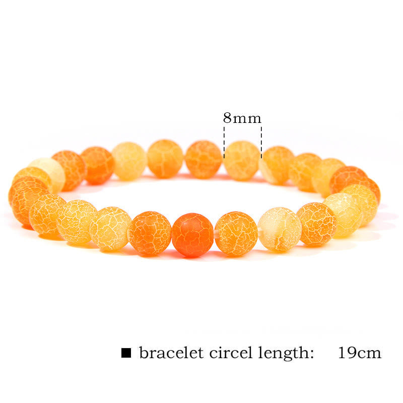 Karma Stone Natural Agate Stone Crystal Balance Beaded Bracelet