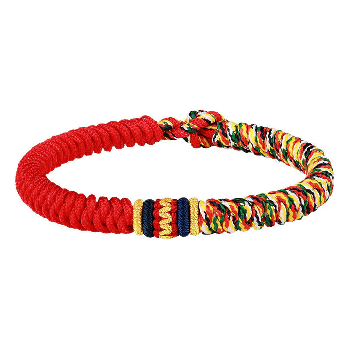 Karma Stone Tibetan Handmade Multicolored Thread King Kong Knot Strength Braid String Bracelet