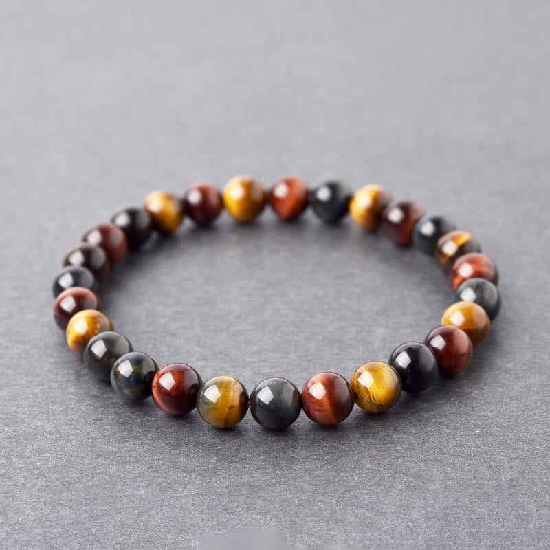 Karma Stone Natural Tiger Eye Positive Protection Bracelet