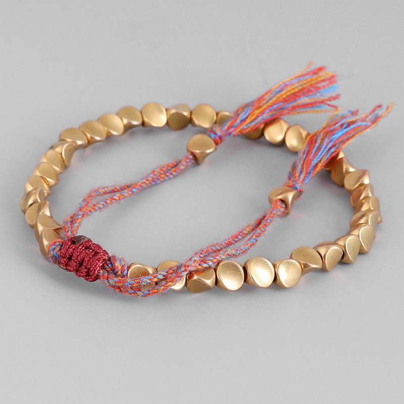 Karma Stone Tibetan Copper Beads Healing Luck Spiritual Bracelets Anklet