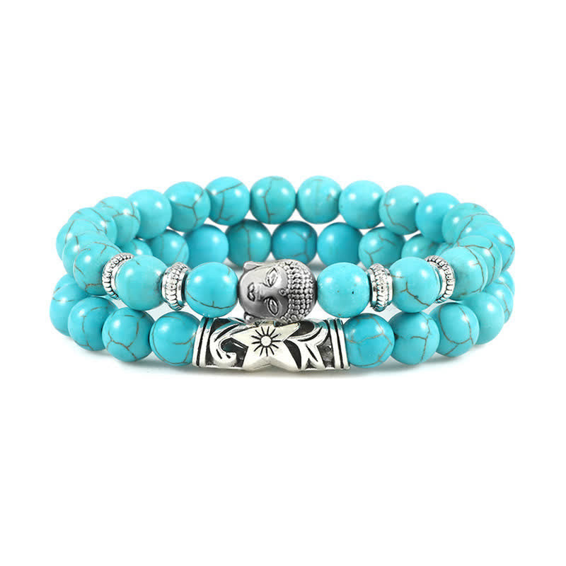 Karma Stone 2 pieces natural crystal agate protection bracelets