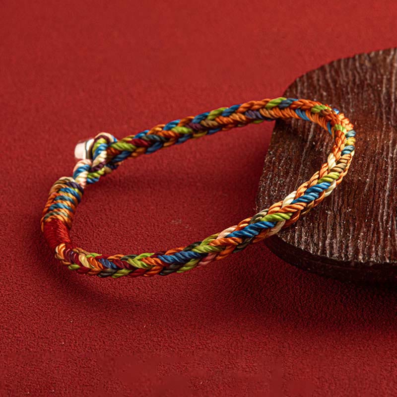 Karma Stone "May you be healthy and happy" Lucky Multicolored Bracelet