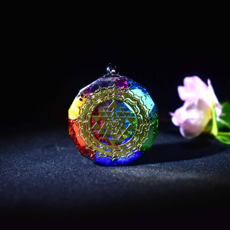 Karma Stone Chakra Orgonite Necklace - Balances Orgone Energy & EMF Protection