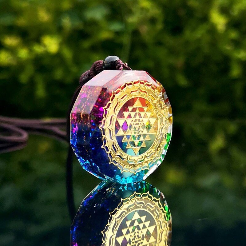 Karma Stone Chakra Orgonite Necklace - Balances Orgone Energy & EMF Protection