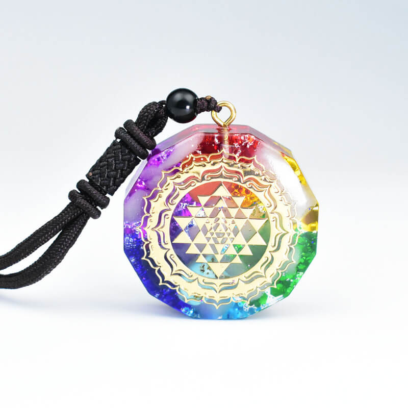 Karma Stone Chakra Orgonite Necklace - Balances Orgone Energy & EMF Protection