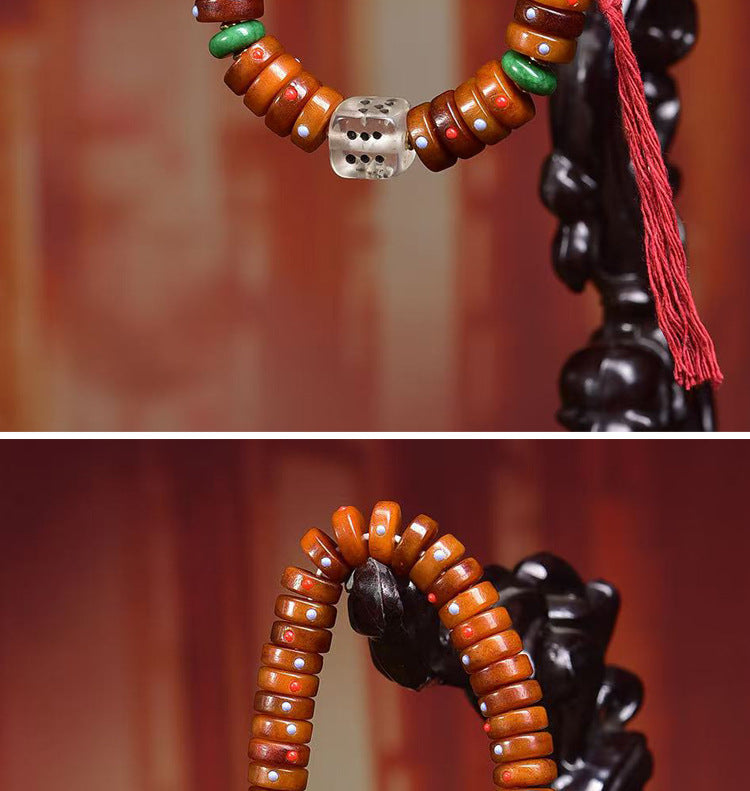 Karma Stone Guardian Energy Yak Bone Bracelet– Handcrafted Spiritual Energy Beads