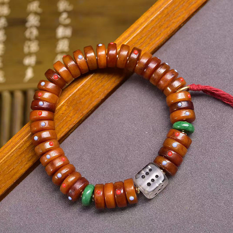 Karma Stone Guardian Energy Yak Bone Bracelet– Handcrafted Spiritual Energy Beads
