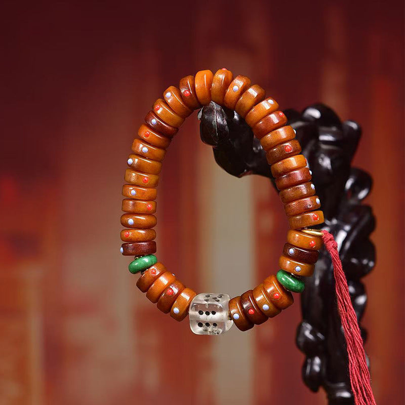 Karma Stone Guardian Energy Yak Bone Bracelet– Handcrafted Spiritual Energy Beads