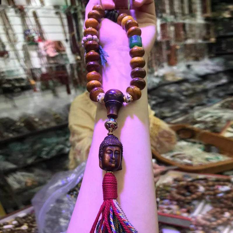 Karma Stone Tibetan Accessories Yak Abacus Beads Handheld Bone Buddha