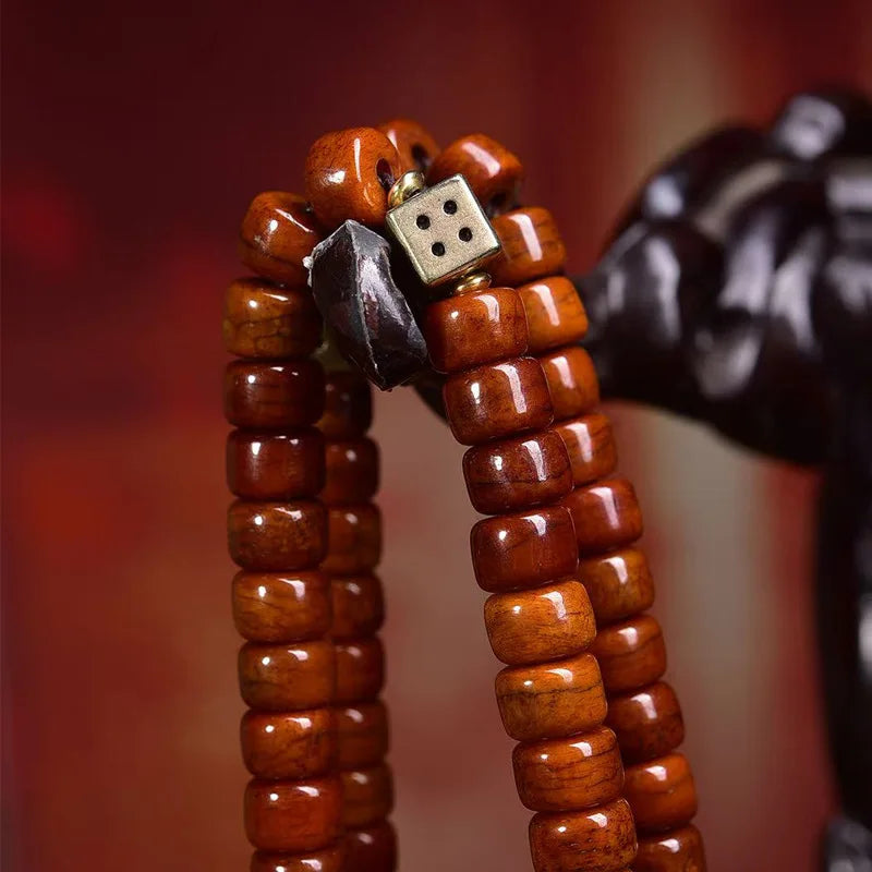 Karma Stone 108 Buddha Beads Necklace With Cow Bone Three-Way Turquoise Accessories