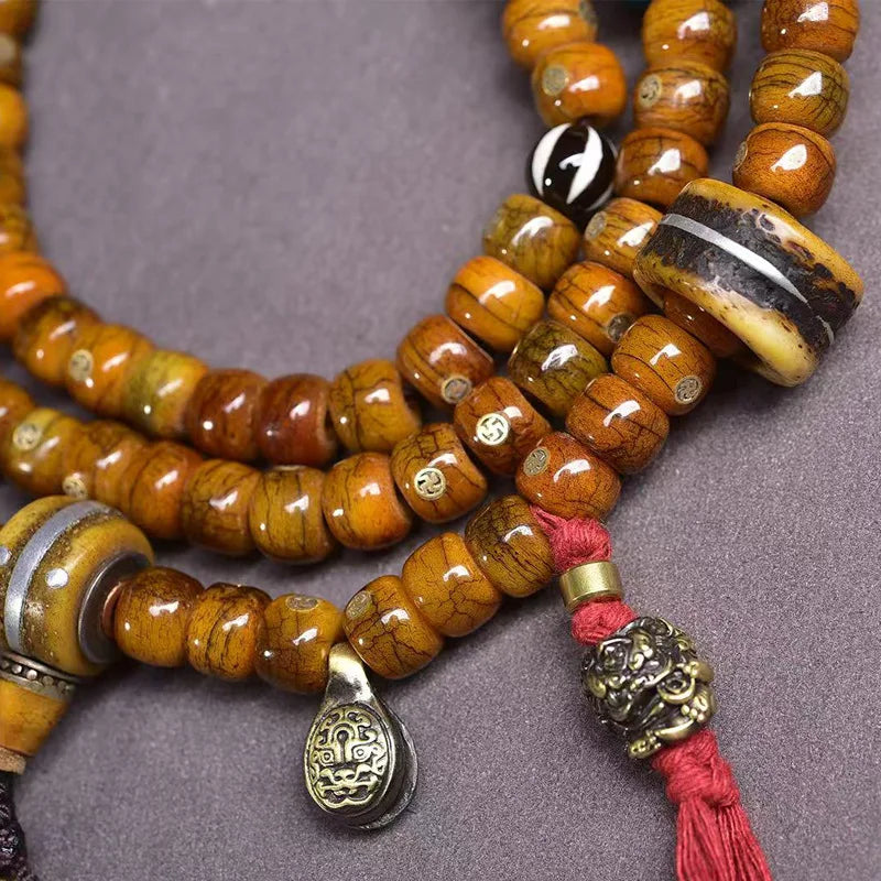 Karma Stone  Tibetan guardian deity 108 yak bones arranged in the form of the Nine Grid and Eight-Trigram symbols