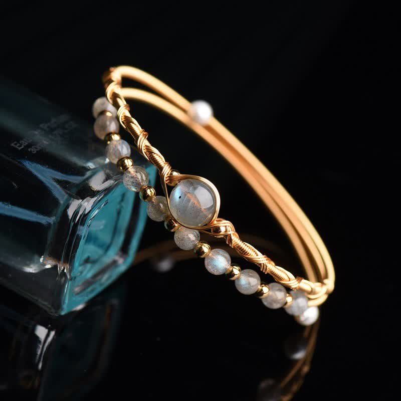 Karma Stone Moonstone Healing Love Bracelet Bangle