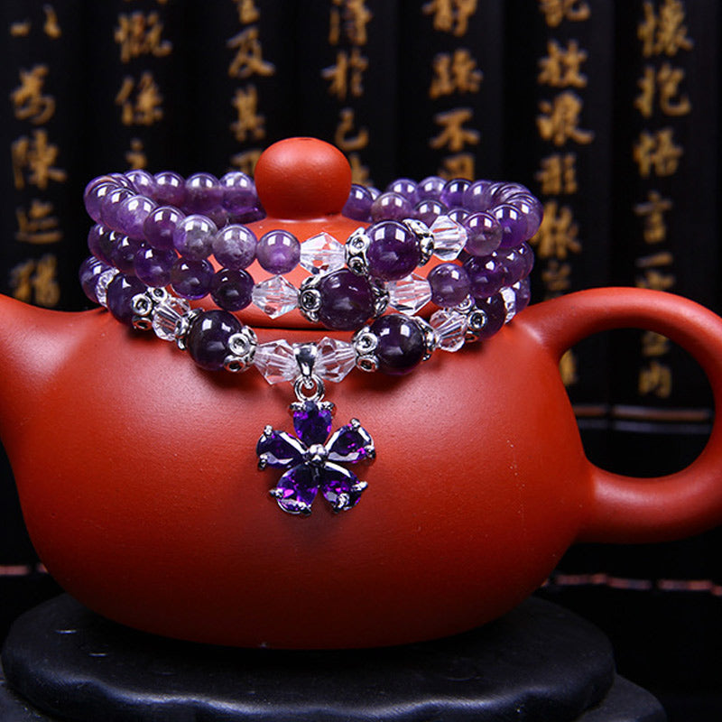 Karma Stone Tibetan Amethyst Blessing Bracelet