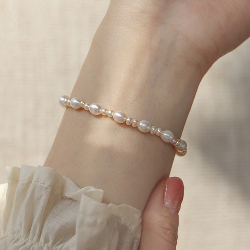 Karma Stone Natural Flower Pearl Sincerity Bead Bracelet