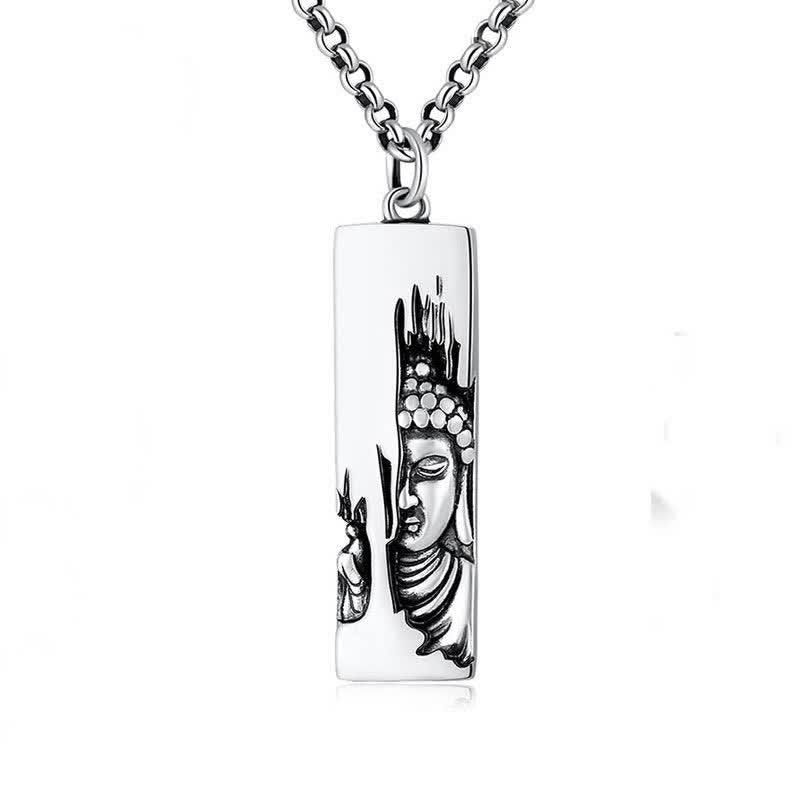 Karma Stone Tathagata Buddha Strength Protection Amulet Lucky Pendant Necklace