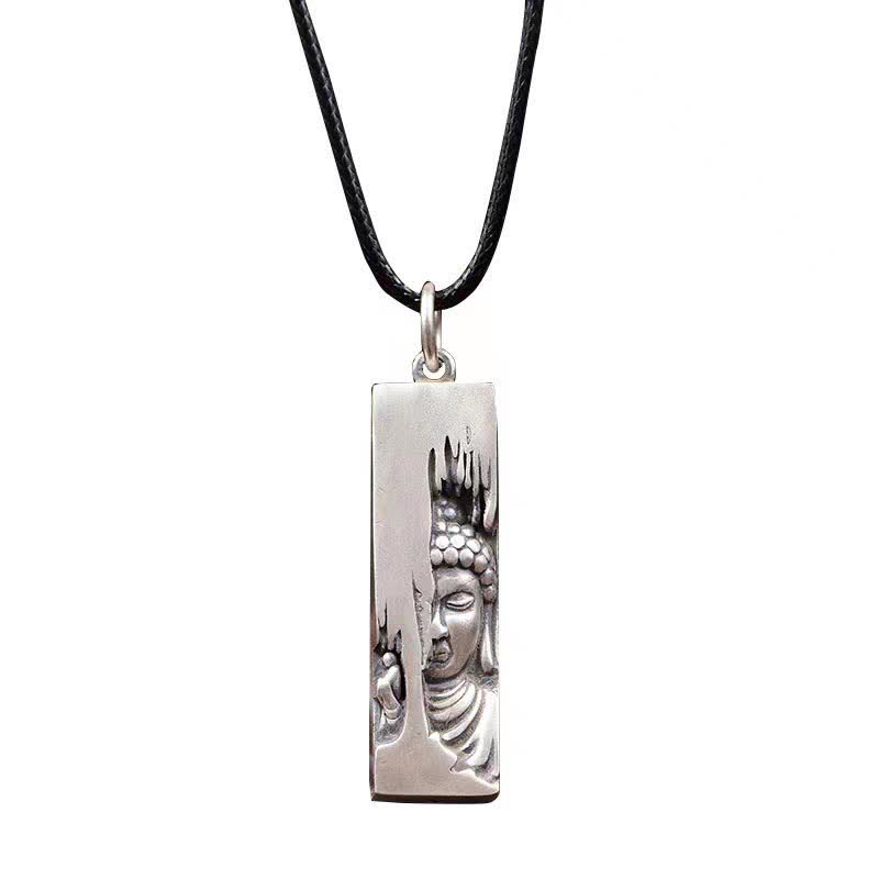Karma Stone Tathagata Buddha Strength Protection Amulet Lucky Pendant Necklace