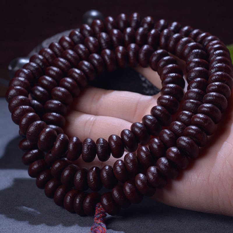 Karma Stone Natural Tibet 108 Mala Beads Purple Bodhi Seed Wealth Bracelet