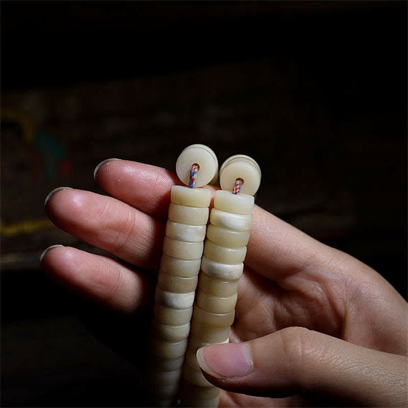 Karma Stone Tibetan 108 Mala Beads Yak Bone Balance Strength Mala Bracelet