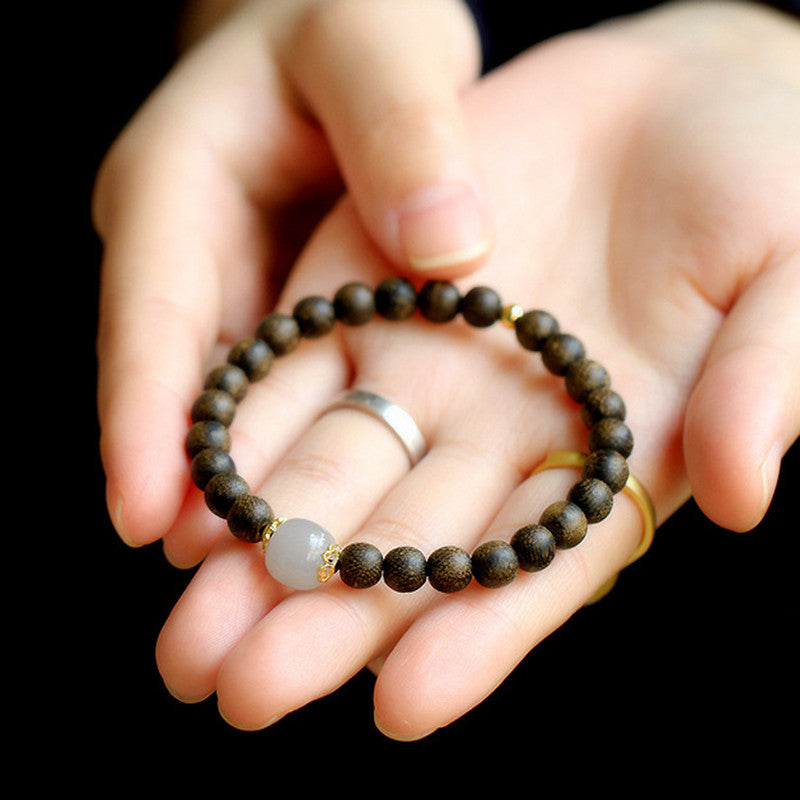 Karma Stone Agarwood Jade Strength Calm Bracelet