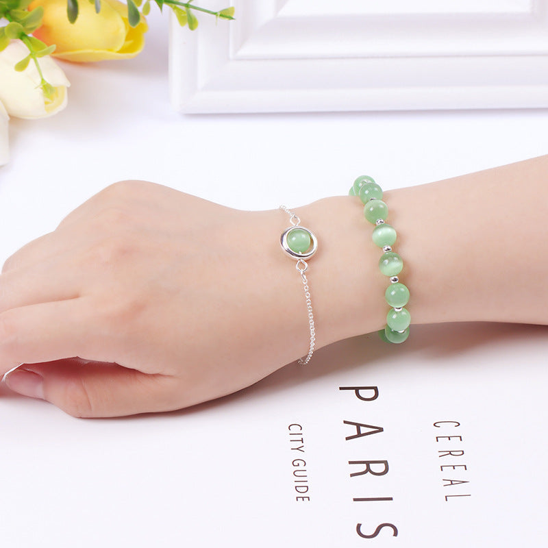 Karma Stone Sun Stone Strawberry Quartz Crystal Positive Bracelet