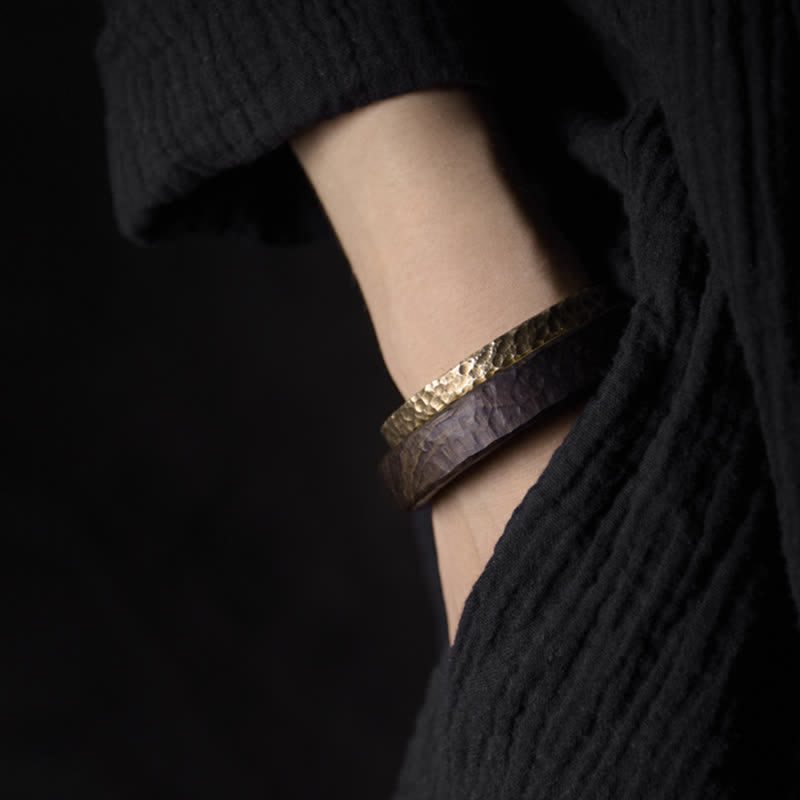 Karma Stone Simple Design Copper Wealth Cuff Bracelet