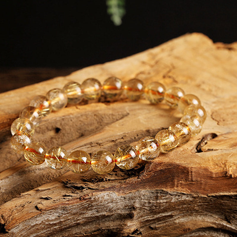 Karma Stone Natural Citrine Blessing Protection Bracelet
