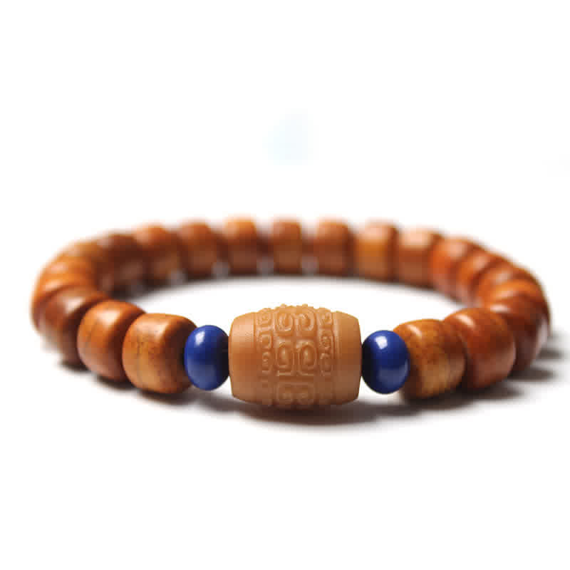 Karma Stone Tibetan Yak Bone Om Mani Padme Hum Strength Bracelet