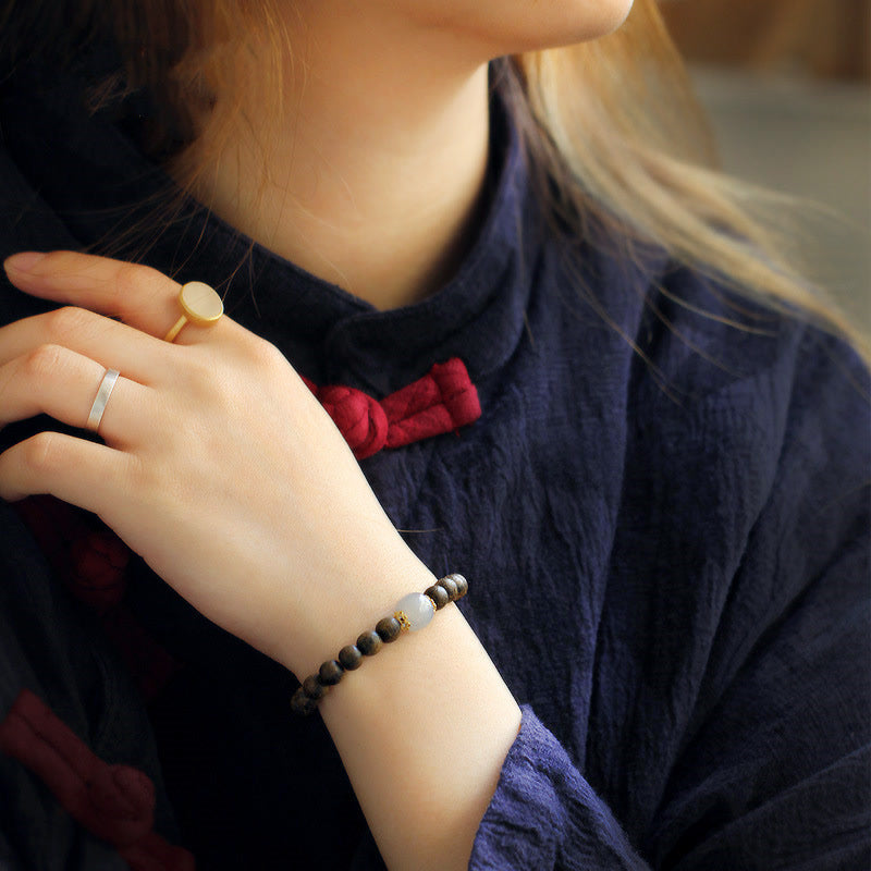 Karma Stone Agarwood Jade Strength Calm Bracelet