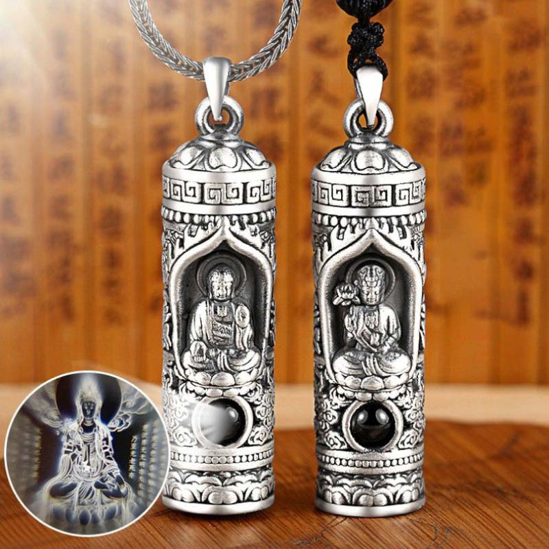 Karma Stone Chinese Zodiac Natal Buddha Projection Prosperity Necklace Pendant