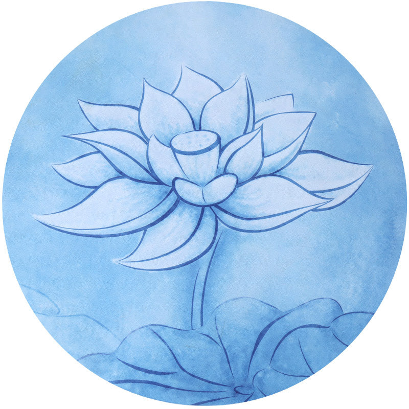 Karma Stone Lotus Mandala Pattern Foldable Yoga Meditation Seat Mat Home Decoration