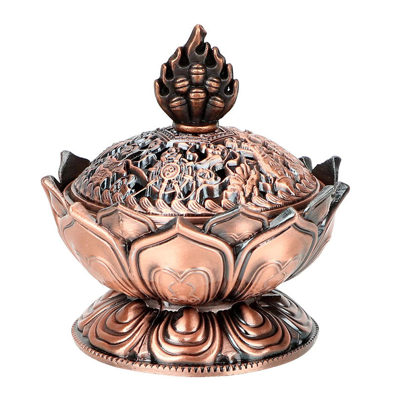 Karma Stone Tibetan Lotus Shaped Purify Incense Burner