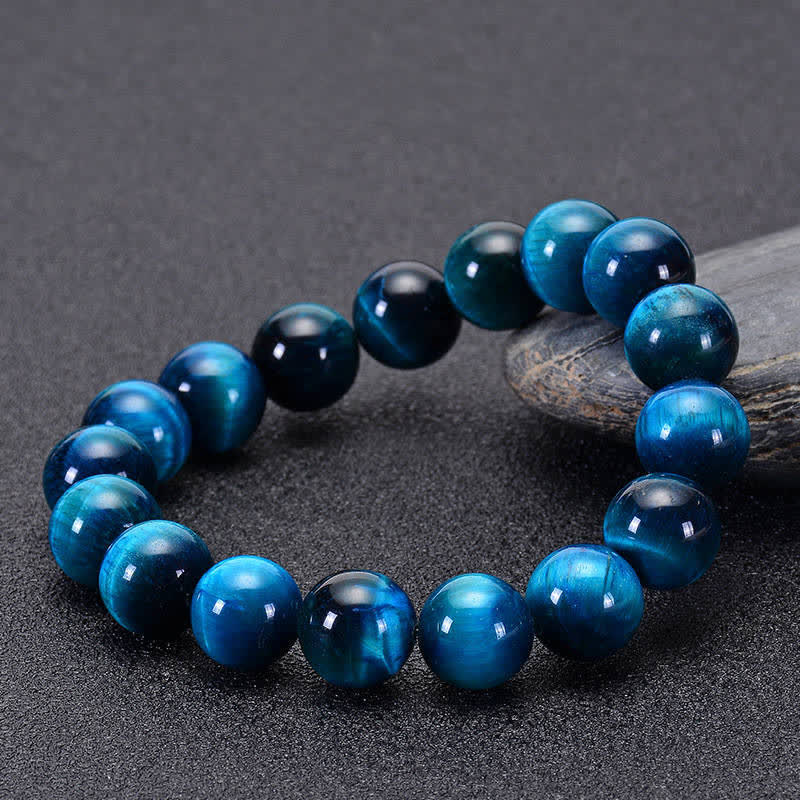 Karma Stone Blue Tiger Eye Protection Bracelet