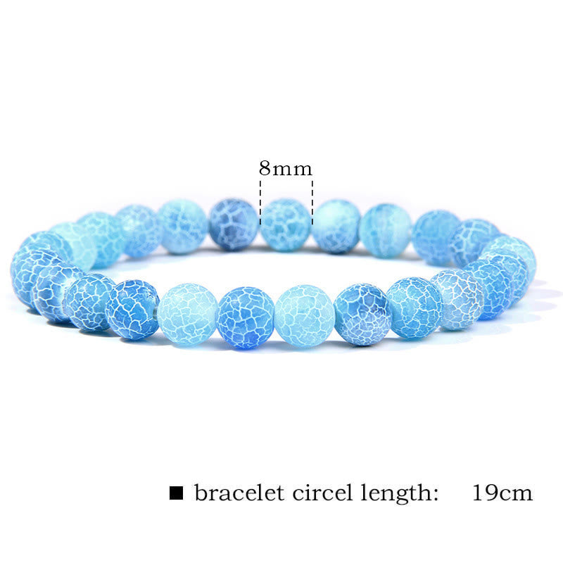 Karma Stone Natural Agate Stone Crystal Balance Beaded Bracelet