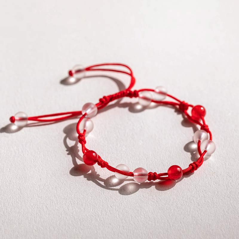 Karma Stone Red Agate Moss Agate Cinnabar Calm Bracelet